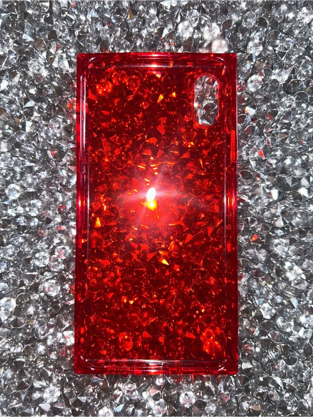 Red Clear Protective Case for iPhone XS